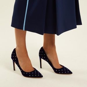 Valentino Garavani Rockstud Spike velvet pumps